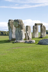 Naklejka premium View of Stonehenge monument on Salisbury Plain in Wiltshire, England, United Kingdom