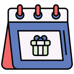 Birthday Calendar Icon Vector