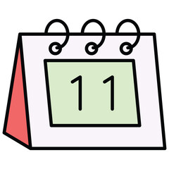 11 Calendar Date Icon Vector