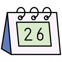 26 Calendar Date Icon Vector