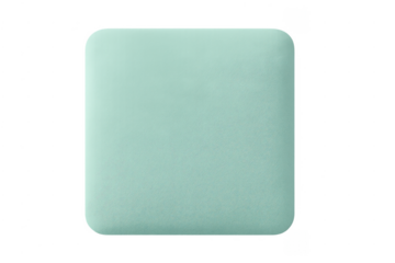 Blank mint green sticky note with rounded corners