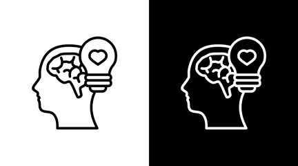 Emotional Intelligence White Icon Set Design
