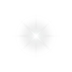 white shine star light glowing transparent PNG 