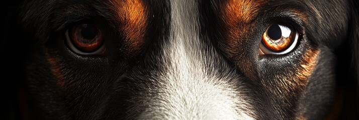 Stunning Close-Up of a Purebred Saint Bernard with Expressive Eyes, Full of Love and Loyalty