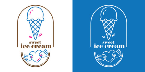 Modern Ice Cream Logo Design for Dessert Brand
