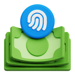 Secure Pile Of Money 3D Icon Isolated On The Transparent Background