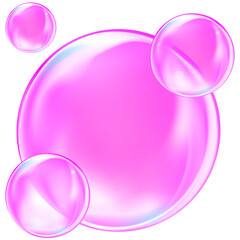 Texture of bubble gum and collagen bubbles for dreamy design.