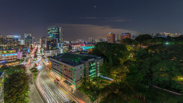 Old Hill Street Police Station historic building in Singapore day to night timelapse. - Powered by Adobe