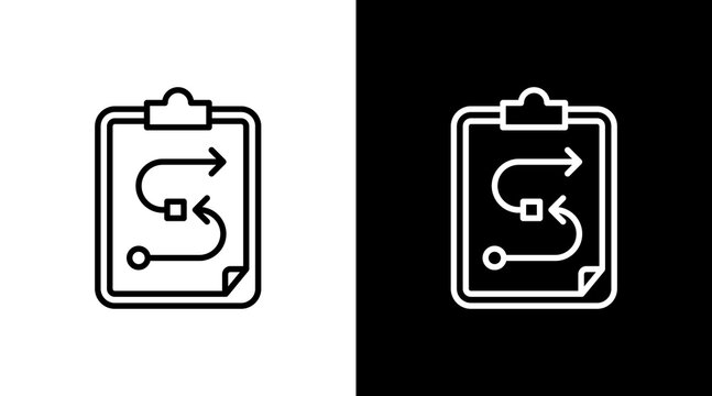 Procedure White Icon Set Design