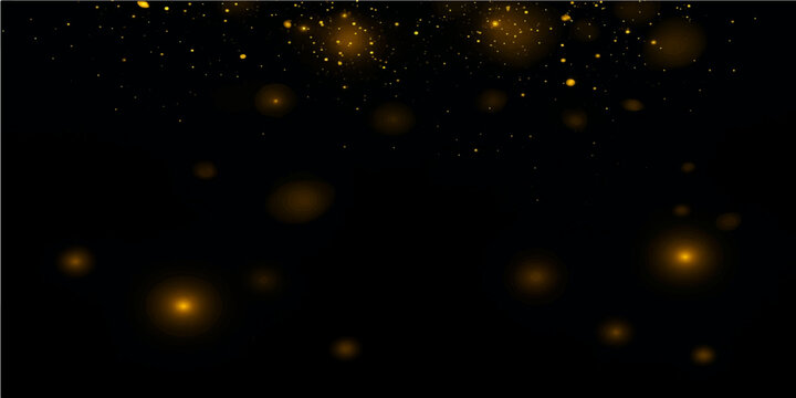 Abstract blue night background with glowing Christmas light particles in seamless motion