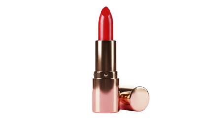 Beautiful visual representation of lipstick, red, gold emphasizing realism and artistic photography approach for modern branding and lifestyle representation