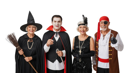 Detailed illustration highlighting senior, adults, halloween for marketing, advertising, and creative project applications for modern branding and lifestyle representation