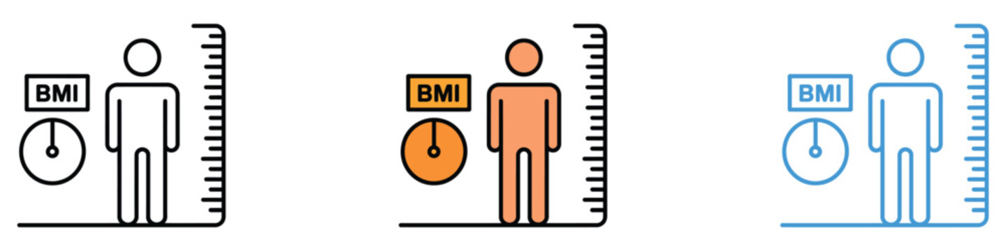 Body mass index icon vector. diet programs, fitness centers, and medical campaign symbol. vector illustration.