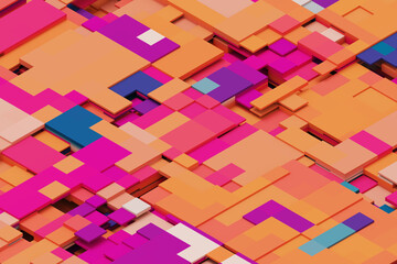 Colorful 3D Isometric Background
