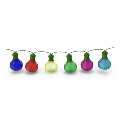 Colorful decorative string lights for festive holiday celebration