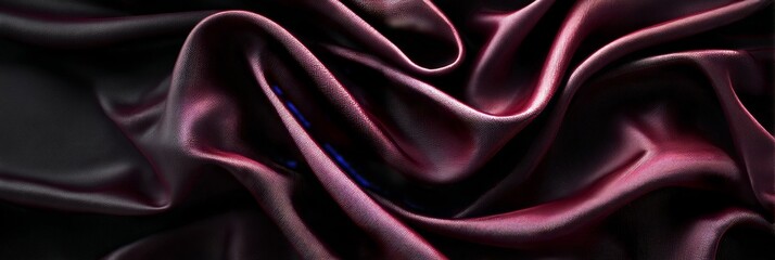 Fototapeta premium Elegant Deep Purple Abstract Silk Fabric Background with Delicate Drapery and Velvet Texture Designs