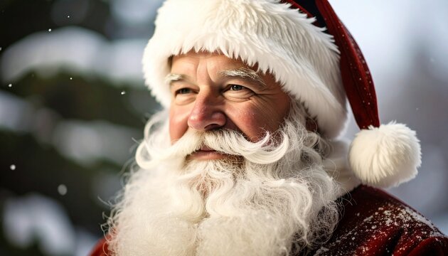 santa claus in the snow