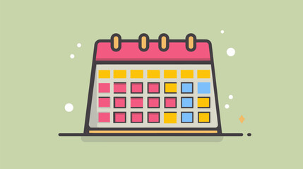 A Calendar Icon Design Concept in Vector Style