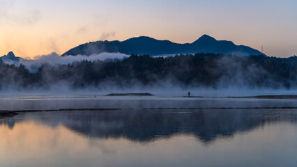 Scenic Views of Qishu Lake in Yi County, Huangshan City, Anhui Province, China