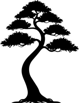 tree, silhouette, vector, black, illustration, nature, forest, plant, minimalist, simple, leafless, branches, bare, design, clean, natural, art, graphic, icon, symbol, botanical, woodland, flora, orga