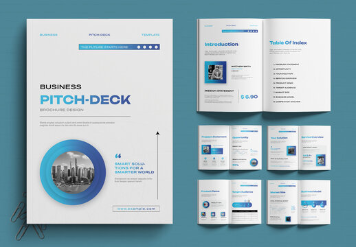 Business Pitch Deck Brochure Template