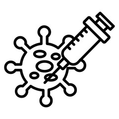 Virus Vaccination Injection Icon