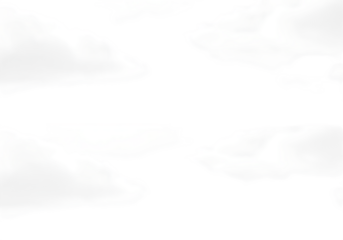 Fluffy cumulus clouds isolated on transparent background