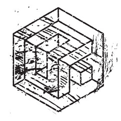 Distressed Geometric Shape