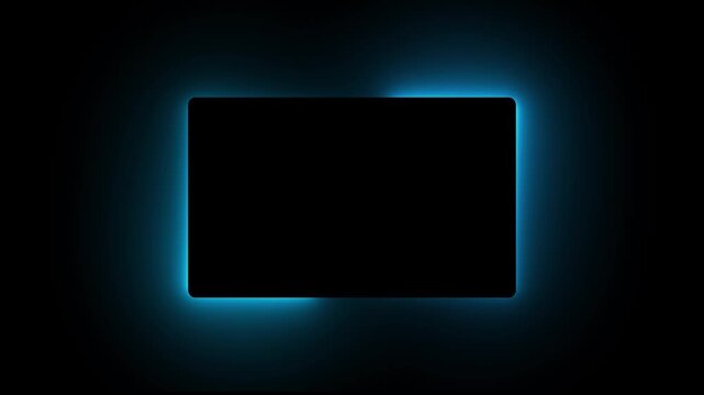 abstract glowing neon rectangle frame animation green screen 4k. Bright neon border frame effect isolated on green background. square two moving neon lights overlay 4K graphic animation video