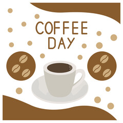 Coffee Day Illustration with Coffee Cup