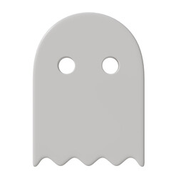 Cute ghost mockup design in soft gray color perfect for Halloween decorations and playful art projects