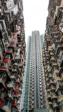 Urban density of the Monsters Building in Hong Kong