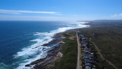 View of a seaside suburb in south africa