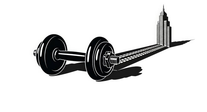 The metaphorical power of strength and hard work transforming into towering urban ambition and - Powered by Adobe