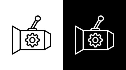 Gearbox  White Icon Set Design