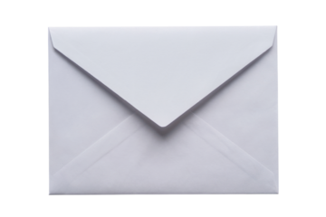  white envelope, perfect for letters and mailing documents . Isolated on transparent background, png