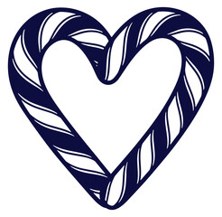 Elegant vector illustration of a heart shape with leafy decorative border design