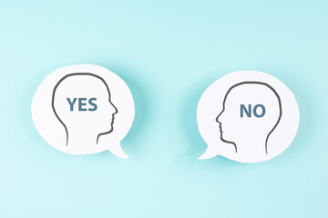 Yes and no, state of mind, psychology and mental health, decision and opportunity, think different, divided personality