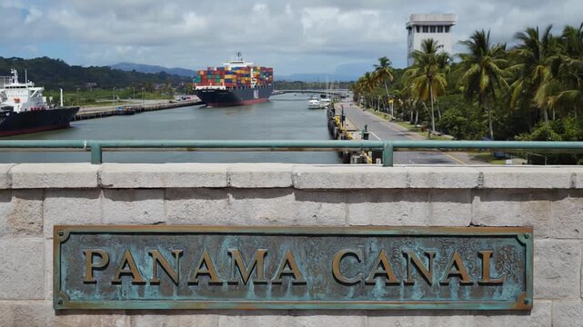 Panama Canal in Panama.	

