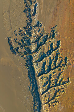 Geological patterns of colorful earth at Huelva Riotinto