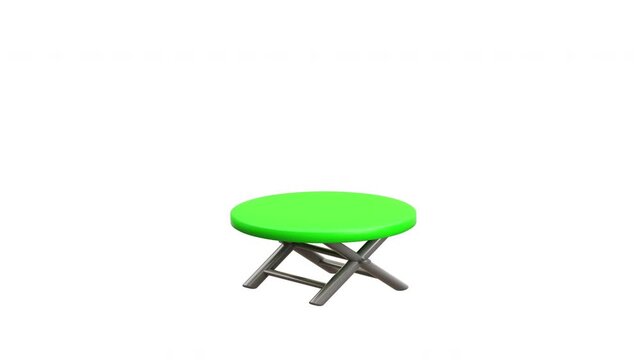 3d animation fishing foldable stool portable seat camping gear outdoor equipment green compact suitable for outdoor activities, camping, fishing, or a