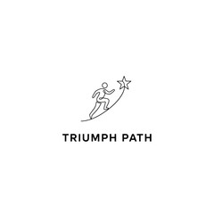 Fototapeta premium Triumph Path Running Man Logo