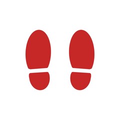 Footprint icon for walking, tracking, and journey concept／歩行・追跡・旅のイメージを表す足跡アイコン