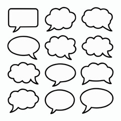Fototapeta premium Dialogue Bubbles: A variety of speech bubbles. Use it as a communication concept for your message or any design idea.