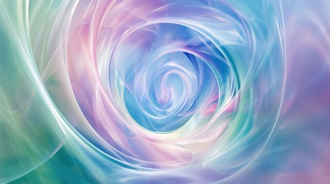 Abstract pastel swirl background with soft light in shades of blue green purple and pink creating an enchanting magical atmosphere