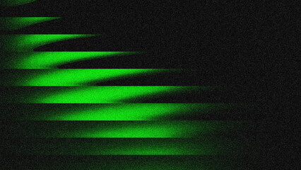 Abstract Green Ribbed Texture, Futuristic Grainy Gradient Background