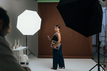 Behind the scenes of a professional photography studio