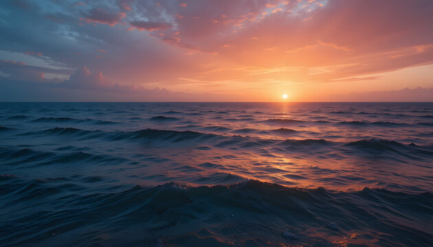 sunset over the sea 4k pc wallpaper