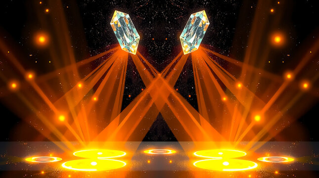 Bright explosive lighting effects logo design featuring radiant starburst energy beams, futuristic glowing light rays, dynamic luminous burst illustration perfect for tech branding, digital art, sci-f - Powered by Adobe