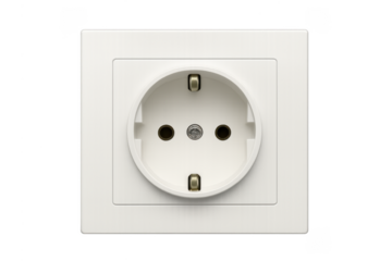 White European power outlet providing electricity and energy